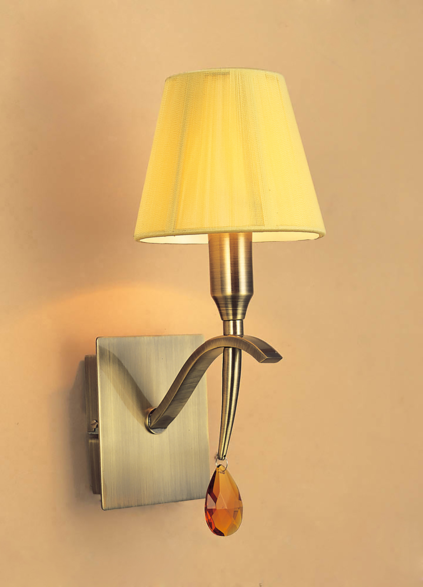Siena Antique Brass Crystal Wall Lights Mantra Traditional Crystal Wall Lights